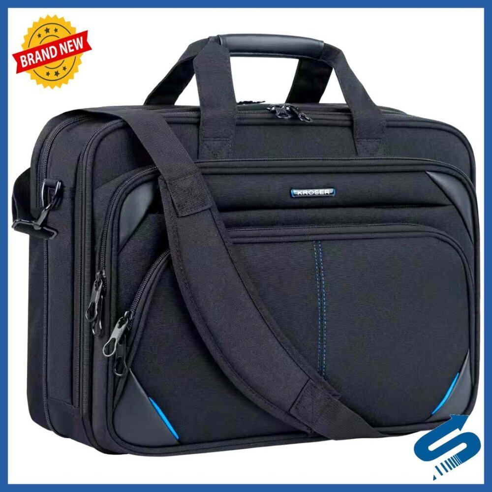 Premium Laptop Briefcase Expandable Messenger Bag Durable Computer Case